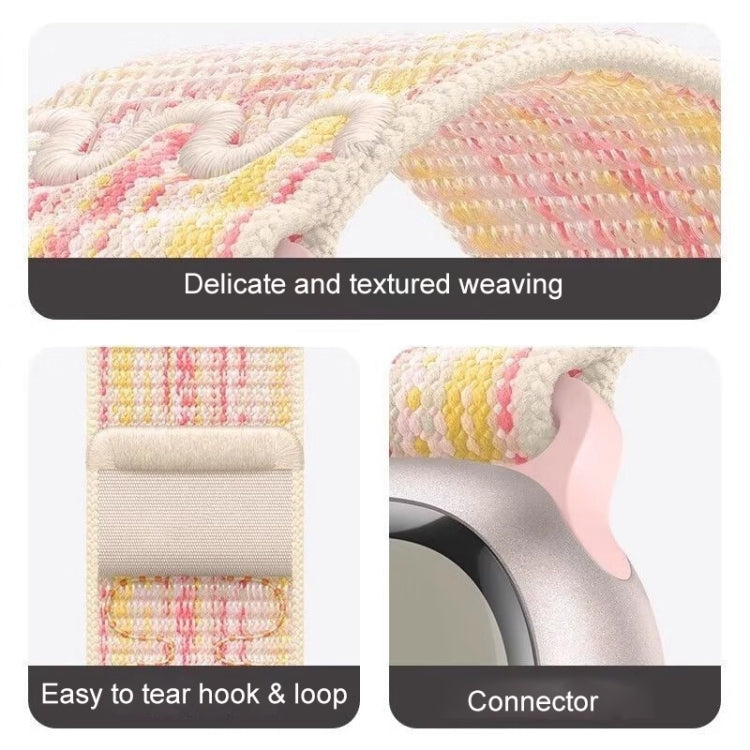 Skanto | For Apple Watch Series 5 40mm Loop Nylon Klokkerem (Starlight Gul Rosa)
