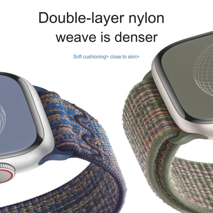 Skanto | For Apple Watch Series 5 40mm Loop Nylon Klokkerem (Starlight Gul Rosa)