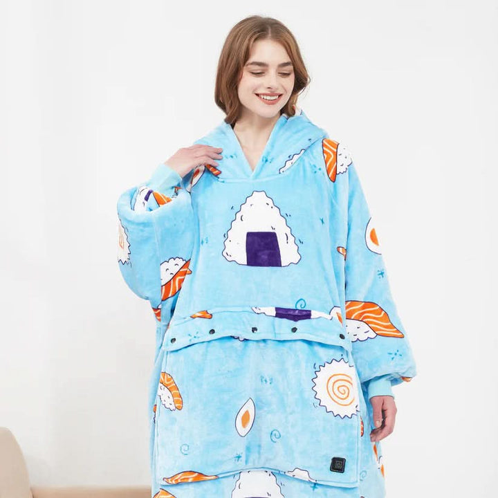 Skanto | USB oppvarmet teppe hoodie for intens varme