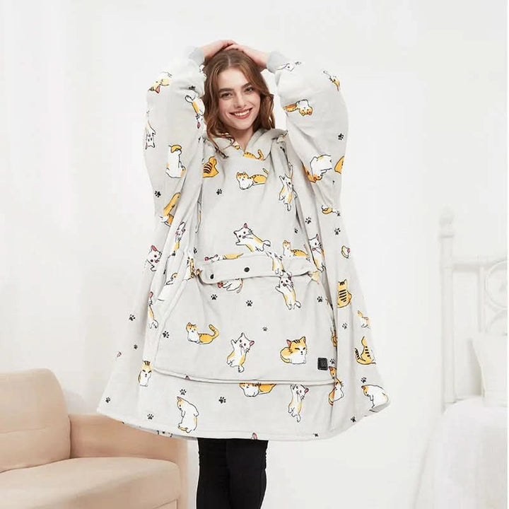 Skanto | USB oppvarmet teppe hoodie for intens varme