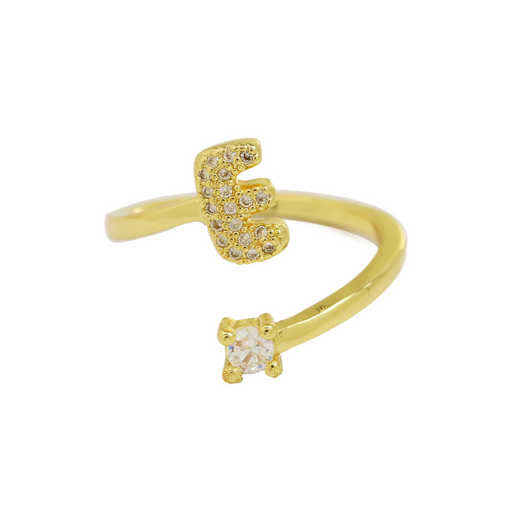 Skanto | Delikat Boble Diamant Innpakning Initial Ring