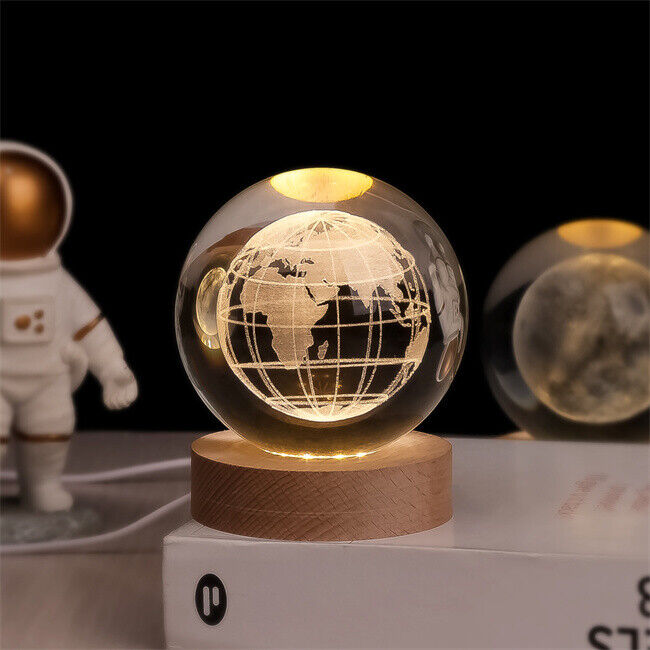Skanto | SolarSphere – Krystall Solsystem med LED-belysning | Utdannings- og dekorasjonsgave
