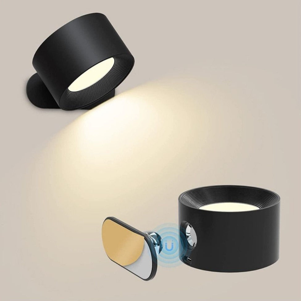 Skanto | Spotlight Trådlampe - 360° Rotasjon, Dimmbar, Oppladbar Vegglampe