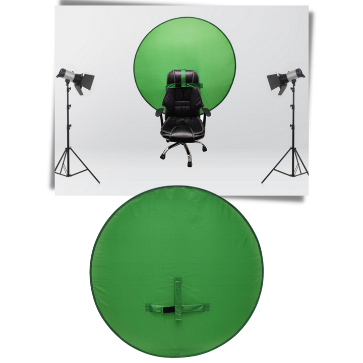 Sammenleggbar green-screen for stol