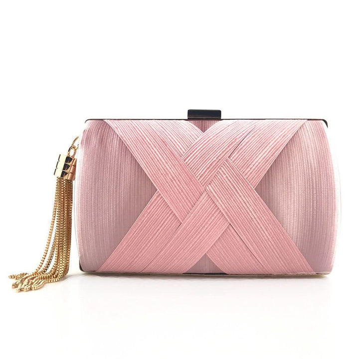 Bellavine Satin-Abendclutch | Luxuriöse Quastenhandtasche für Hochzeiten, Galas og elegante Abende