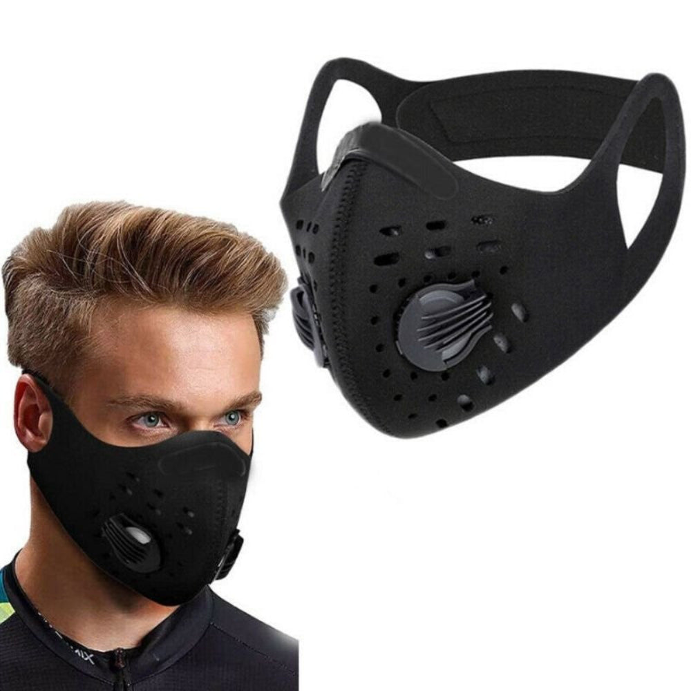 Skanto | Gjenbrukbar Ansiktsmaske mot Forurensning | 5-Lags Filter & Ventiler
