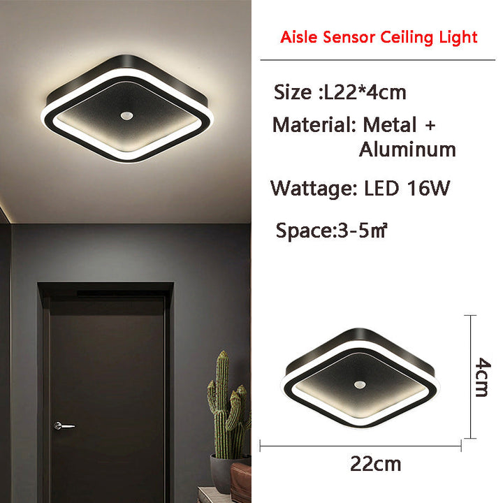 Skanto | MotionGlide PIR Bevegelsessensor LED Taklampe | Smart Belysning | Energisparende | Perfekt for Gang & Bad
