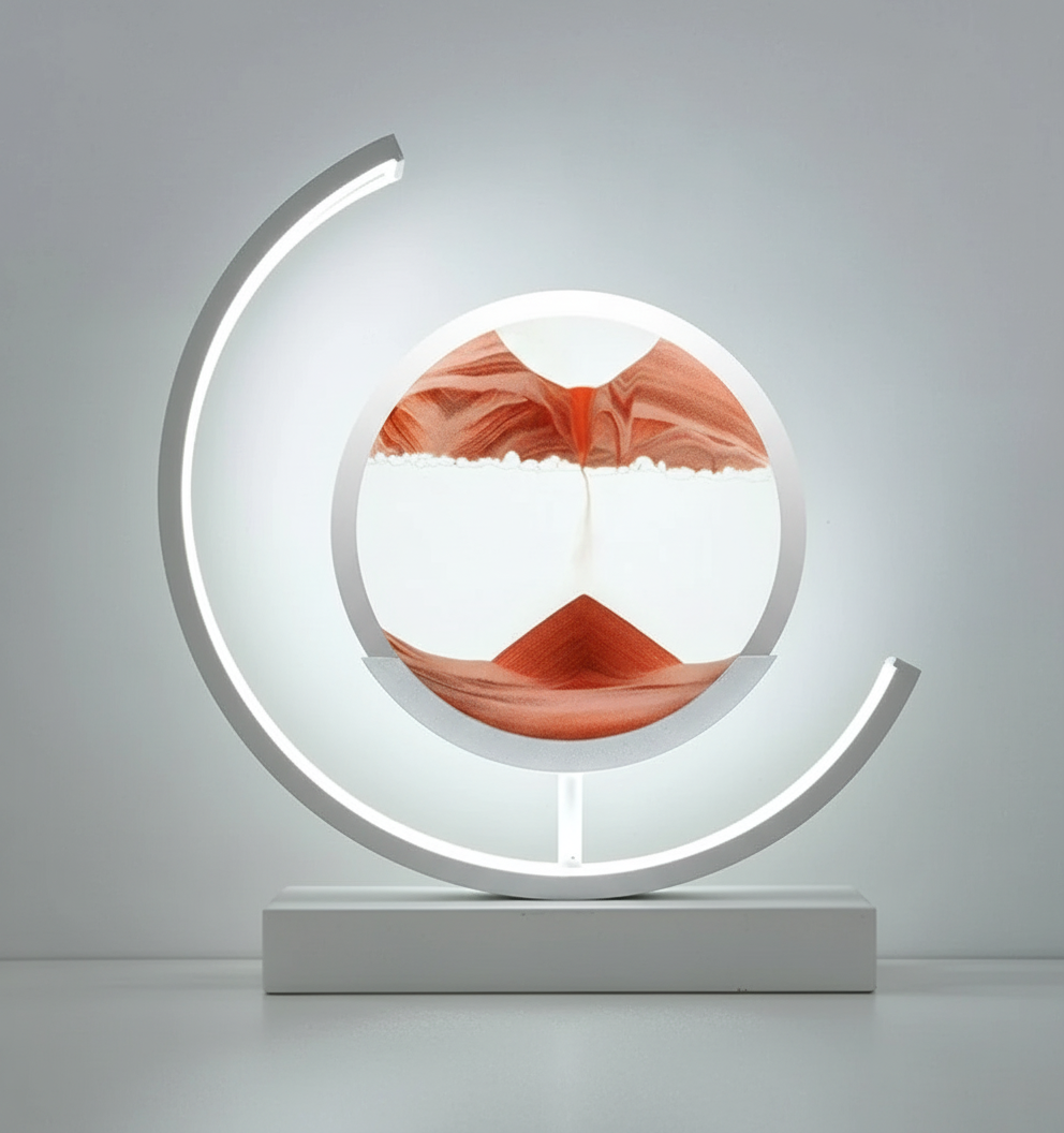 DuneGlow Bordlampe – Håndlaget Ambient Lampe med Beroligende Lys og Moderne Design | Skanto