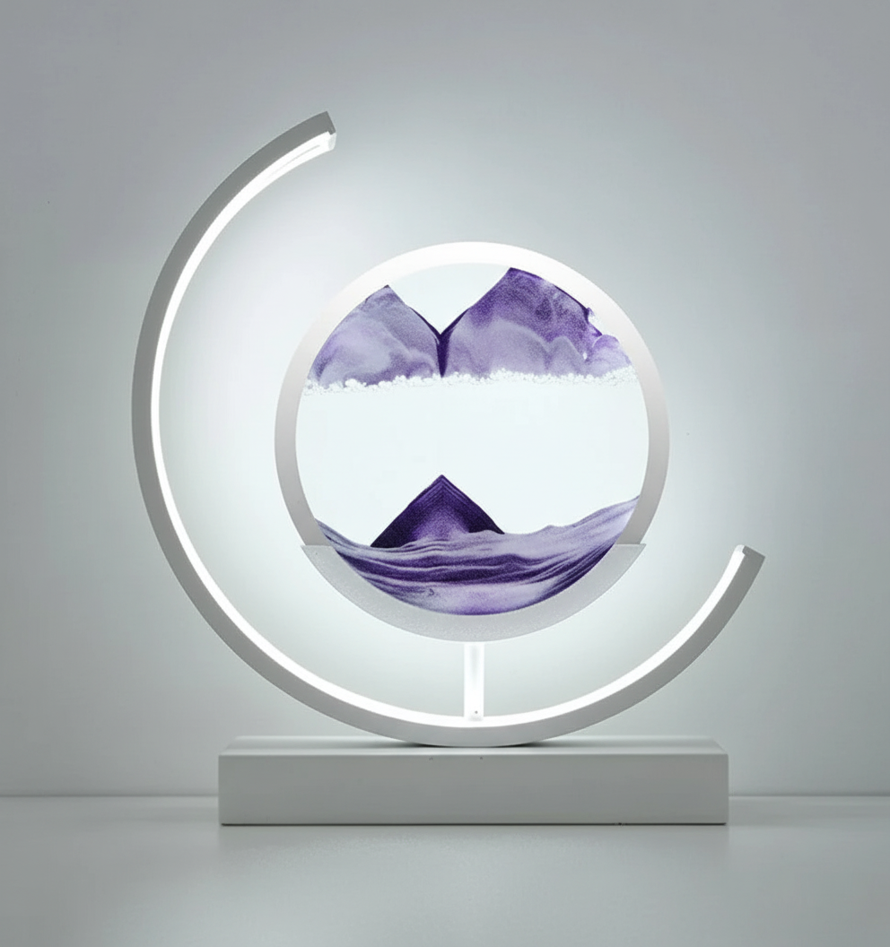 DuneGlow Bordlampe – Håndlaget Ambient Lampe med Beroligende Lys og Moderne Design | Skanto