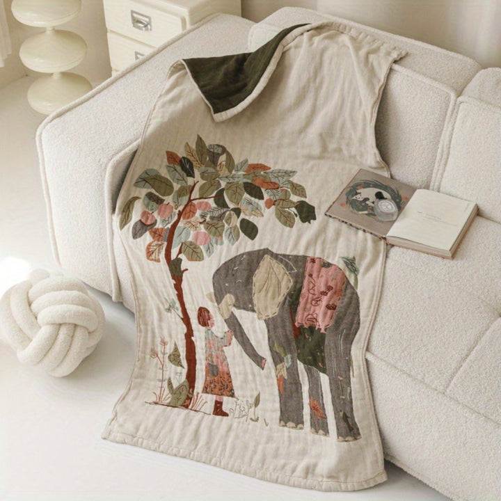 Skanto | Elegant Floral Print Badetøfler Blanket