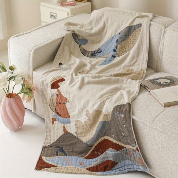 Skanto | Elegant Floral Print Badetøfler Blanket