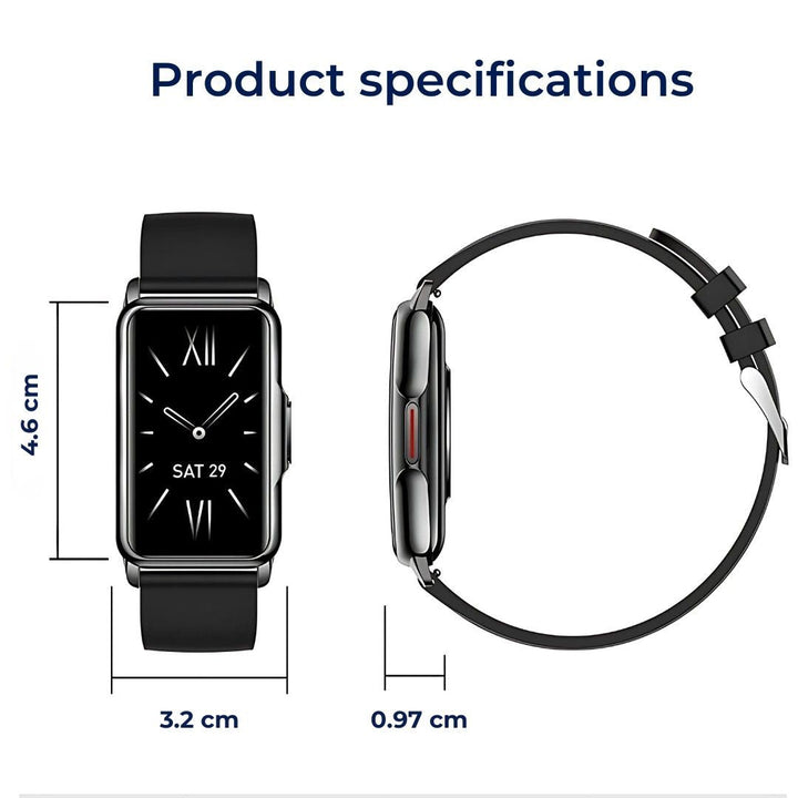 Elegant Smartwatch for everyday use | Helseovervåking - Holdbart design - Sømløs hele dagen tilkobling Skanto