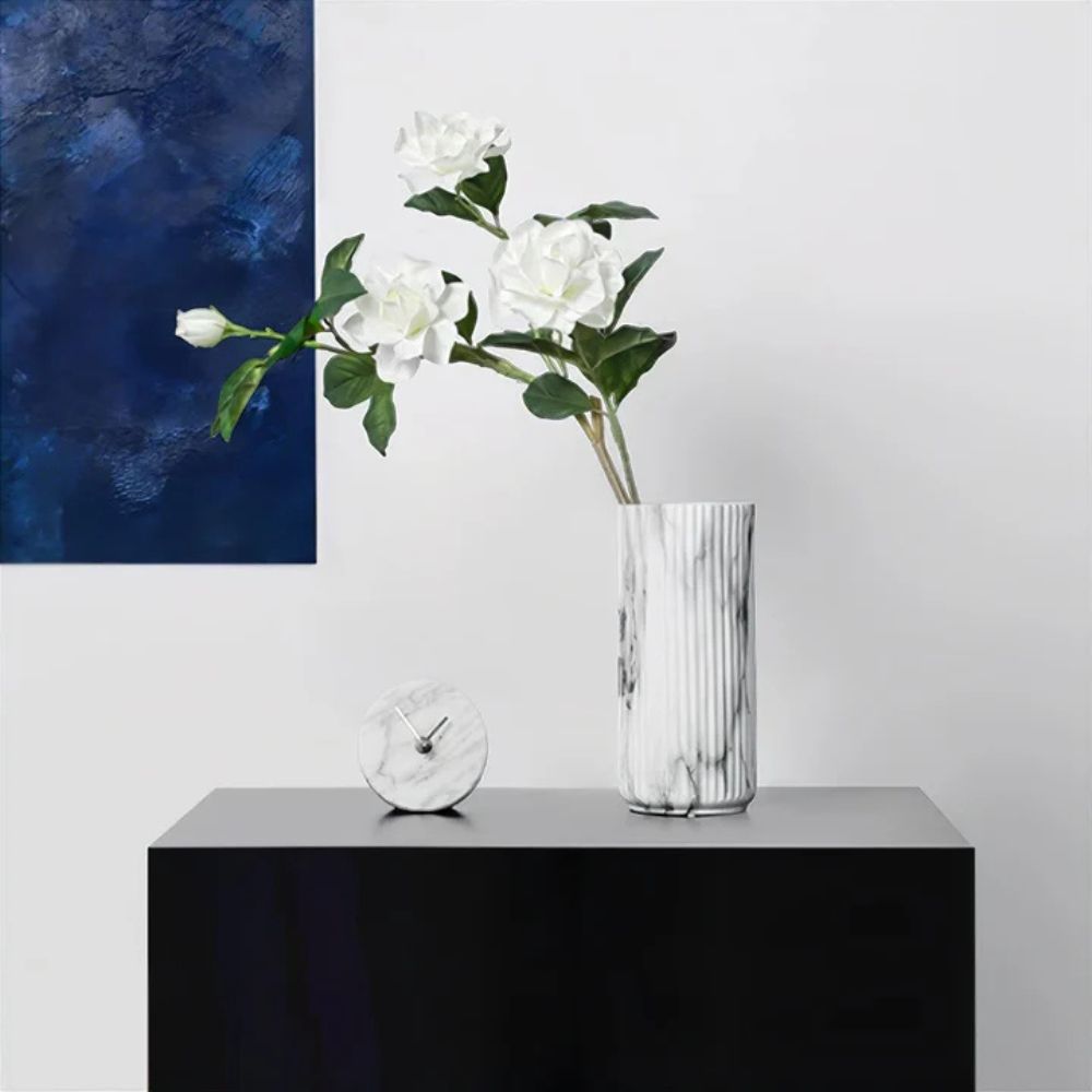 Skanto | Elegant Vertikal Marmor Keramikk Vase