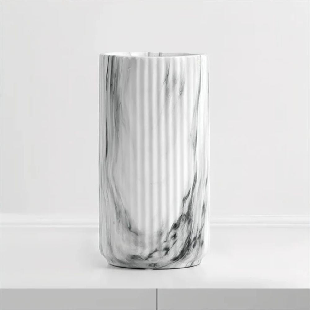 Skanto | Elegant Vertikal Marmor Keramikk Vase