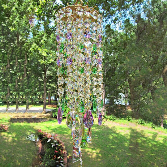 HarmonyGleam Kristall-Windspiel – Ruhige Gartendekoration