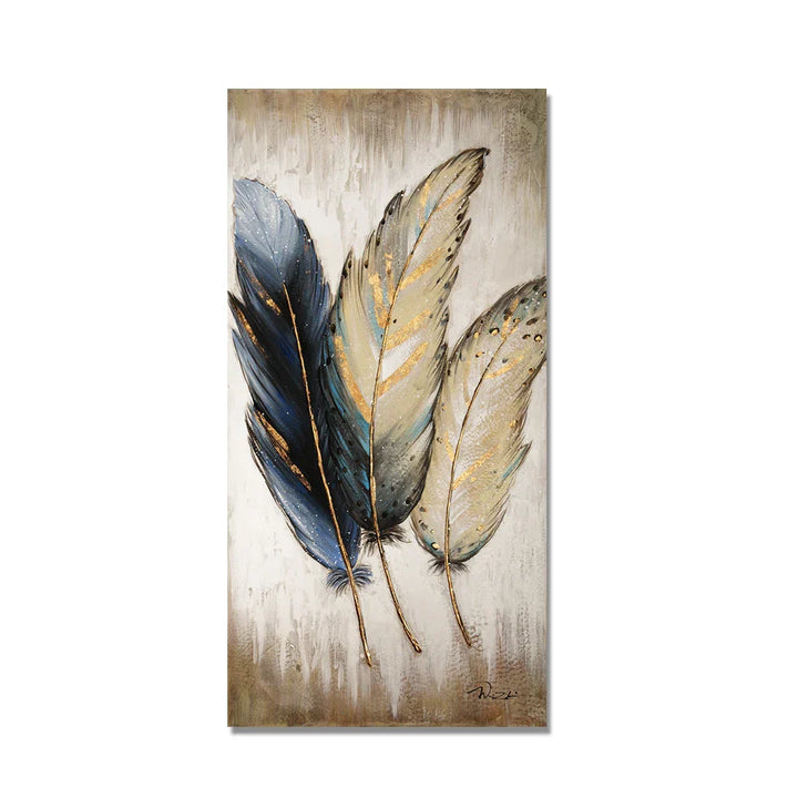 Elegant Fjær Store Størrelser Veggkunst Fine Art Lerretstrykk Stilig Bilde For Foyer Stue Kjøkken Kunst For Moderne Interiør | Skanto