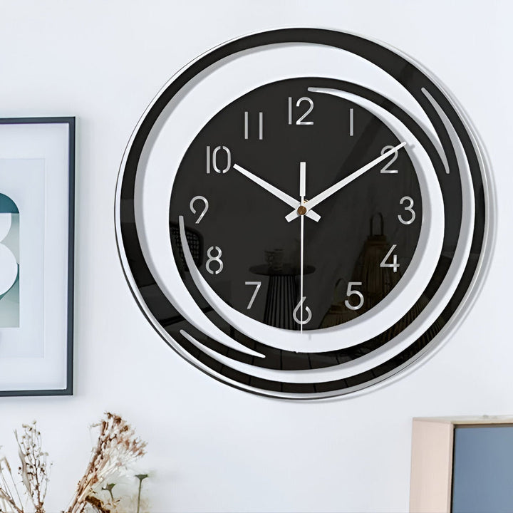 Skanto | Moderne svart akrylveggklokke i skandinavisk design 30 cm