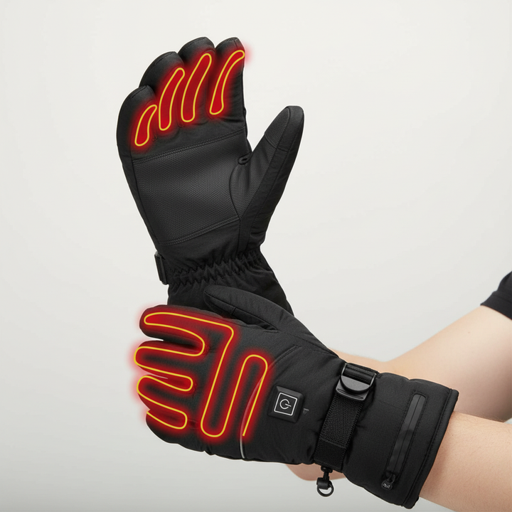 Skanto | ThermoGrip Varmede Hansker – Vanntette Unisex Hansker med 3 Varme Nivåer og Berøringsskjermfunksjon
