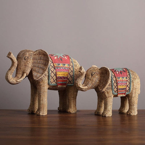 Elefant Rattan Statue | Skanto