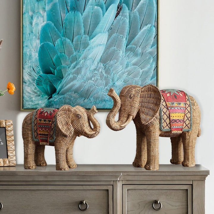 Elefant Rattan Statue | Skanto