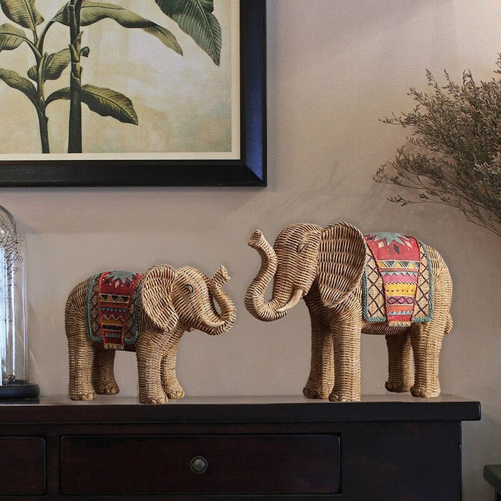 Elefant Rattan Statue | Skanto