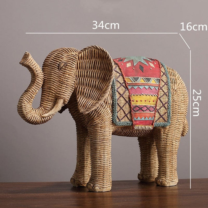 Elefant Rattan Statue | Skanto