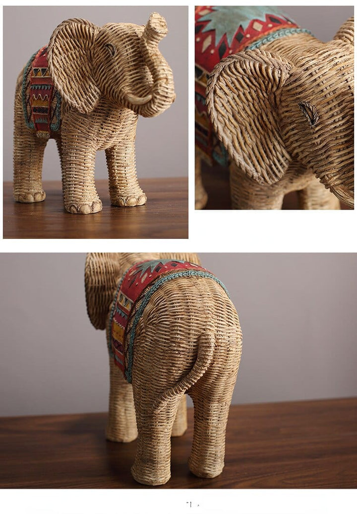 Elefant Rattan Statue | Skanto