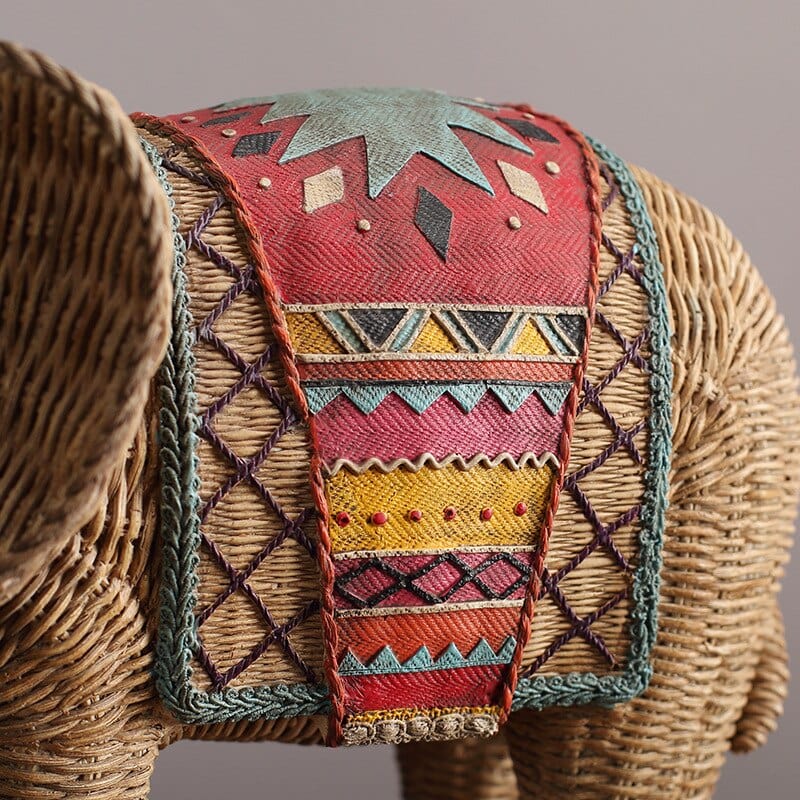 Elefant Rattan Statue | Skanto