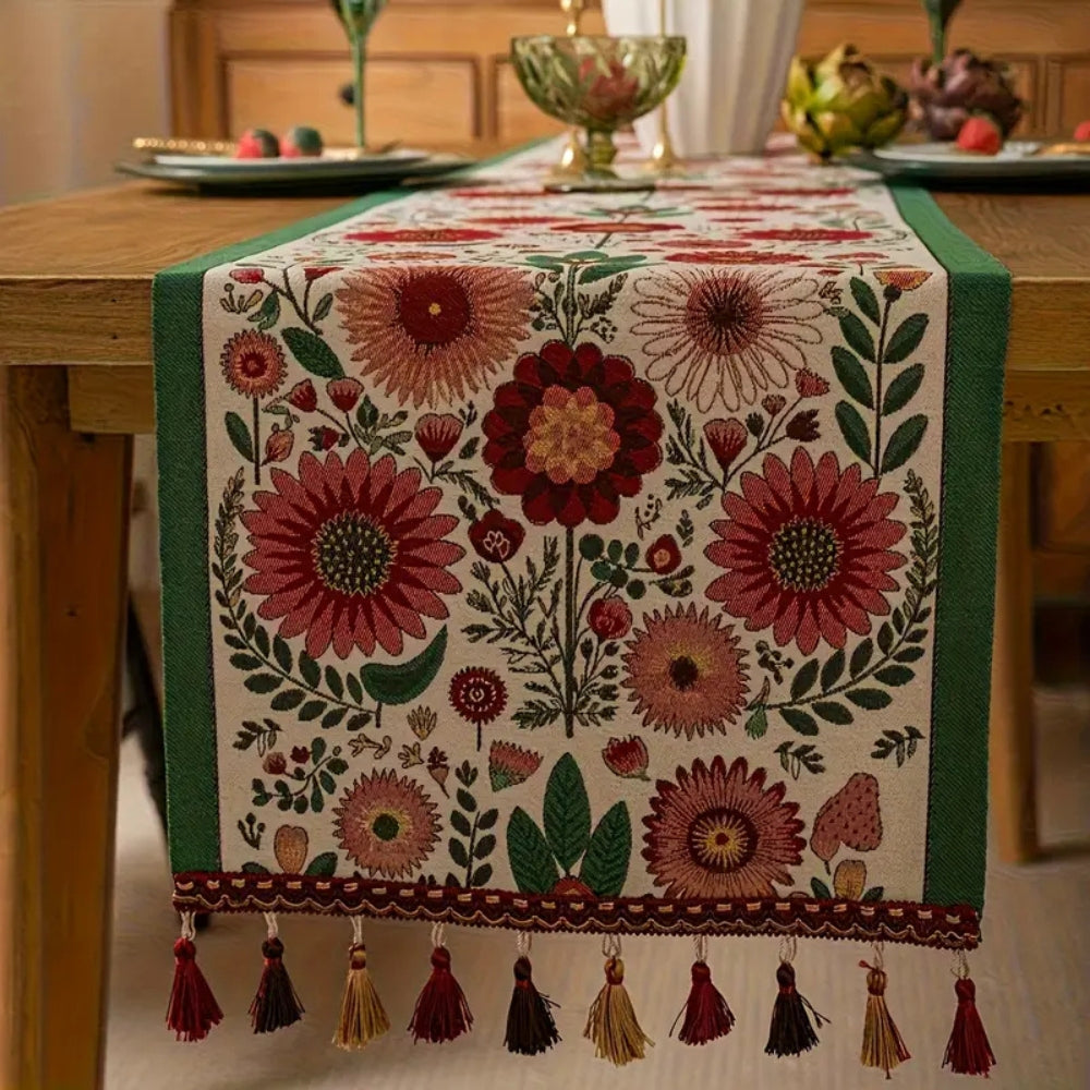 Skanto | Brodert Blomster Quast Bordløper