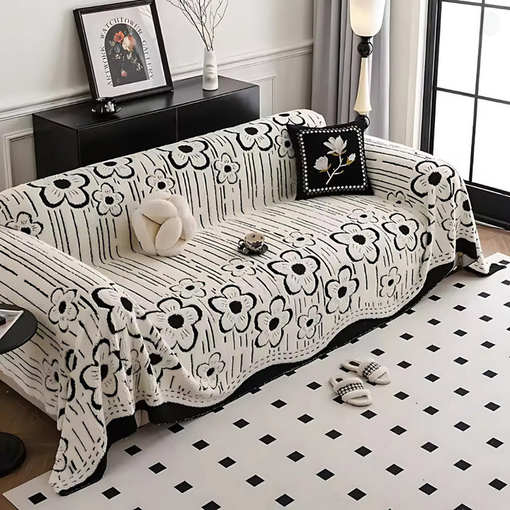 Skanto | Brodert Blomst Myk Sofa Beskytter
