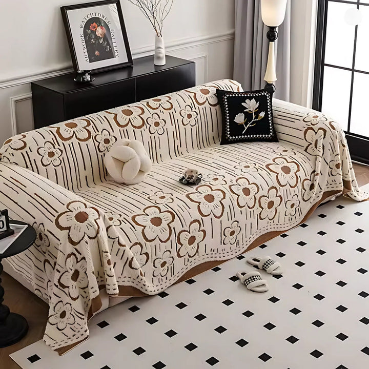 Skanto | Brodert Blomst Myk Sofa Beskytter