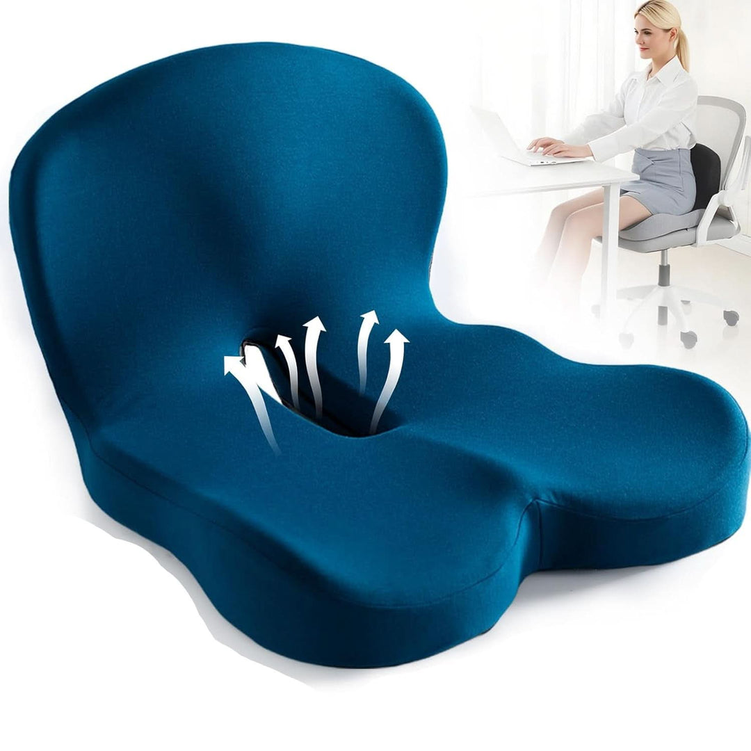 ErgoComfort Pad Memory Foam Seat Cushion | Skanto