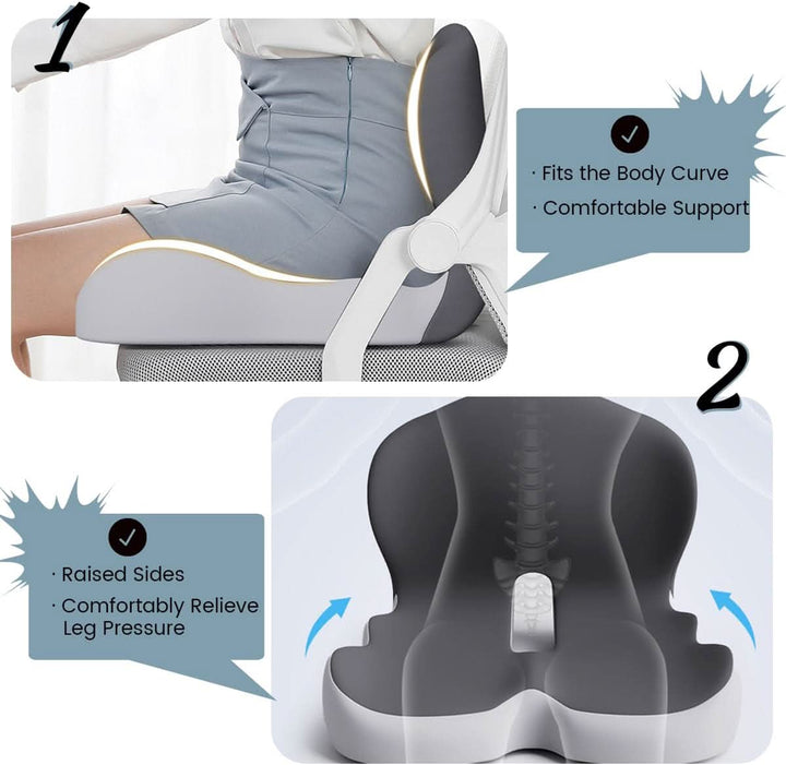 Ergonomiske Sitzkissen med Lendenwirbelstütze
