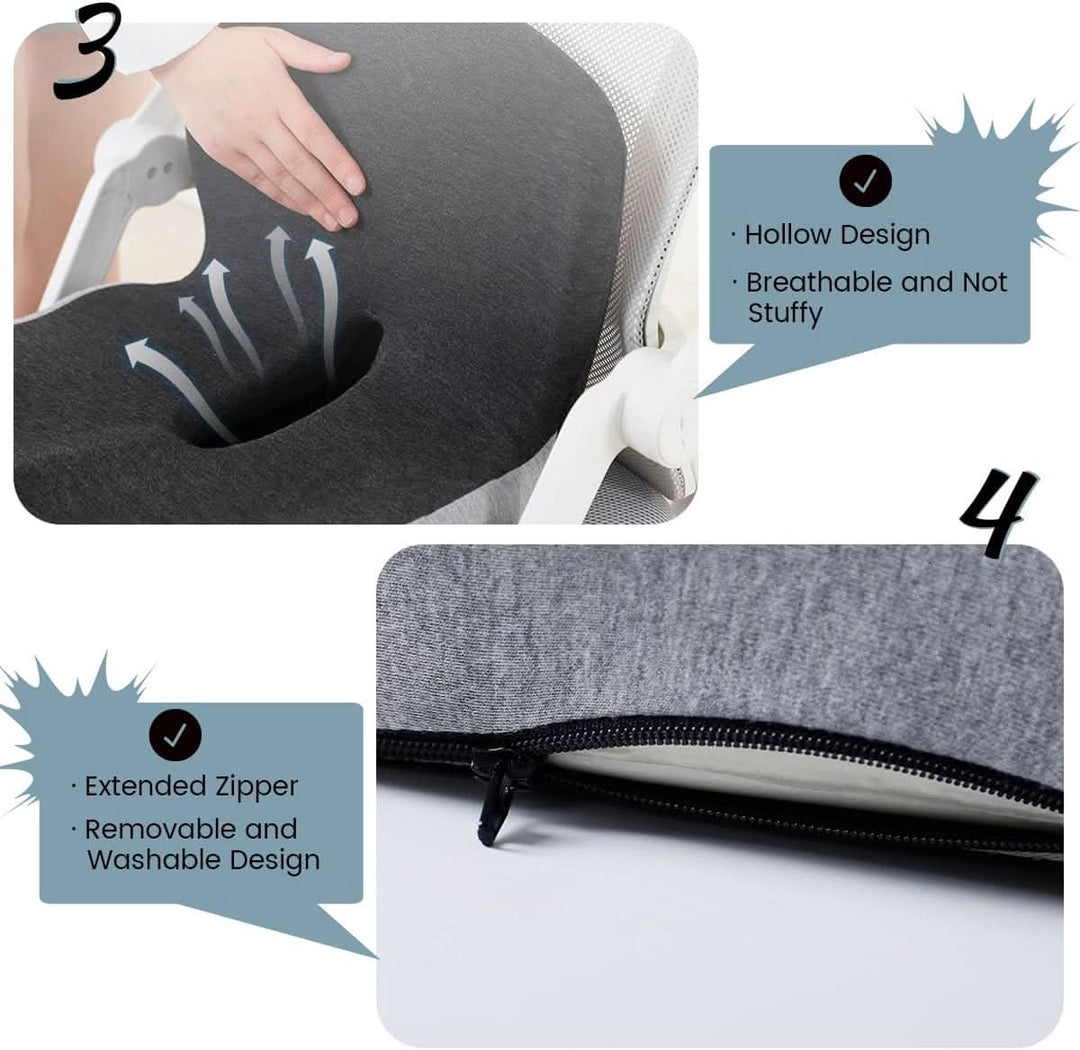 Ergonomiske Sitzkissen med Lendenwirbelstütze