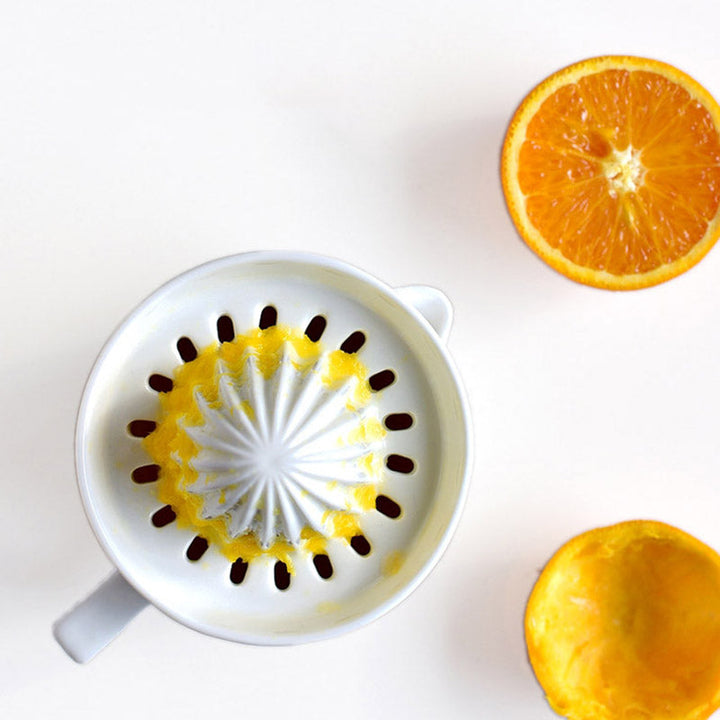 Skanto | Eze Keramisk Sitrus Juicer – Manuell Juice Ekstraktor for Sitroner, Appelsiner & Lima