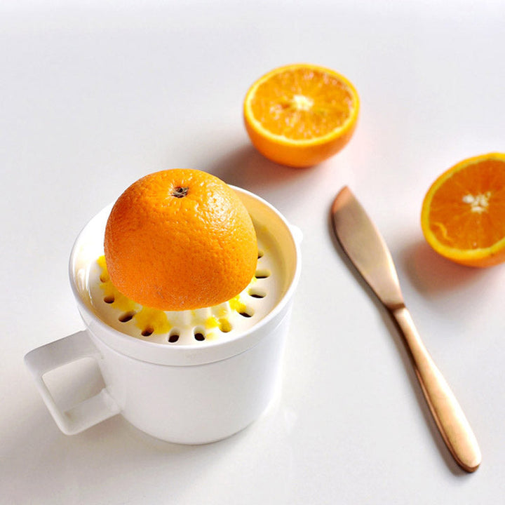 Skanto | Eze Keramisk Sitrus Juicer – Manuell Juice Ekstraktor for Sitroner, Appelsiner & Lima