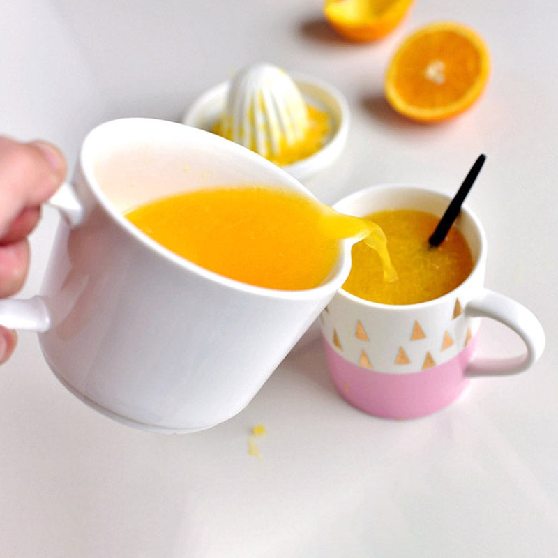 Skanto | Eze Keramisk Sitrus Juicer – Manuell Juice Ekstraktor for Sitroner, Appelsiner & Lima