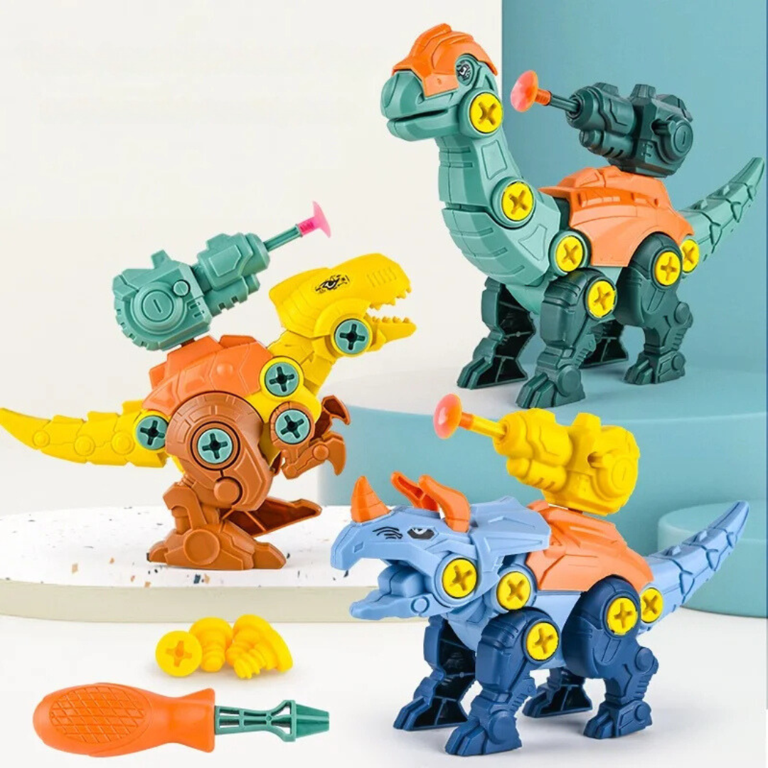 Skanto | Dinosaur Skru Sett med Sugkoppe Kanon