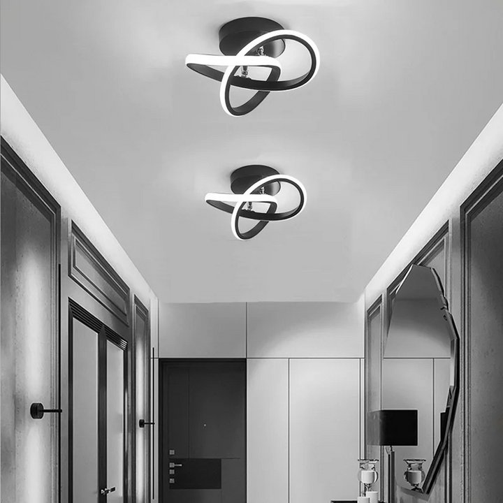 Skanto | Taklampe med LED svart metallramme