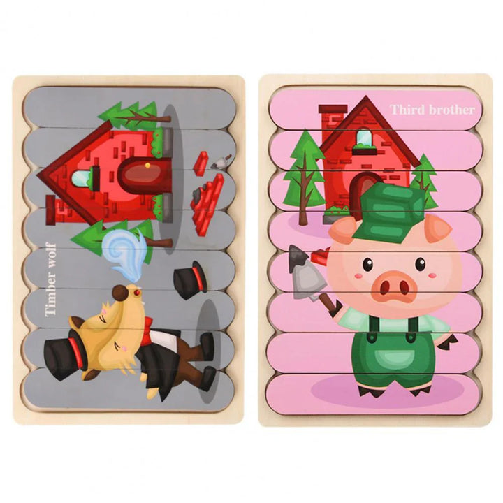 Skanto | Trepuzzleutfordring - Morsomt puslespillspill for barn