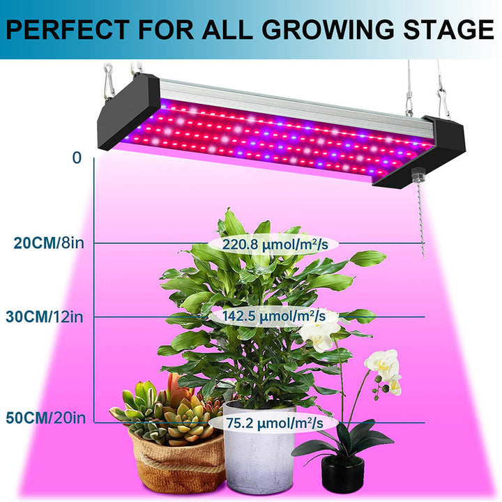 Skanto | LED plante lampe med fullspektrum belysning og trekkbryter for optimal plantevekst