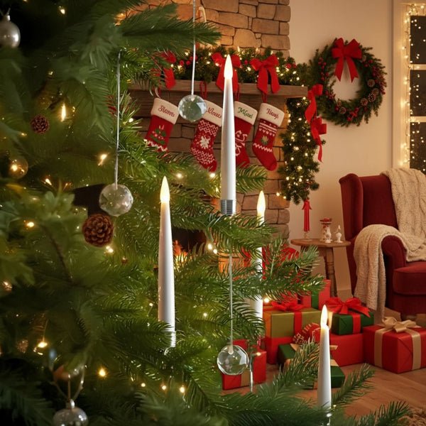 Skanto | LED lysestake sett uten flamme for juletre & festlige dekorasjoner