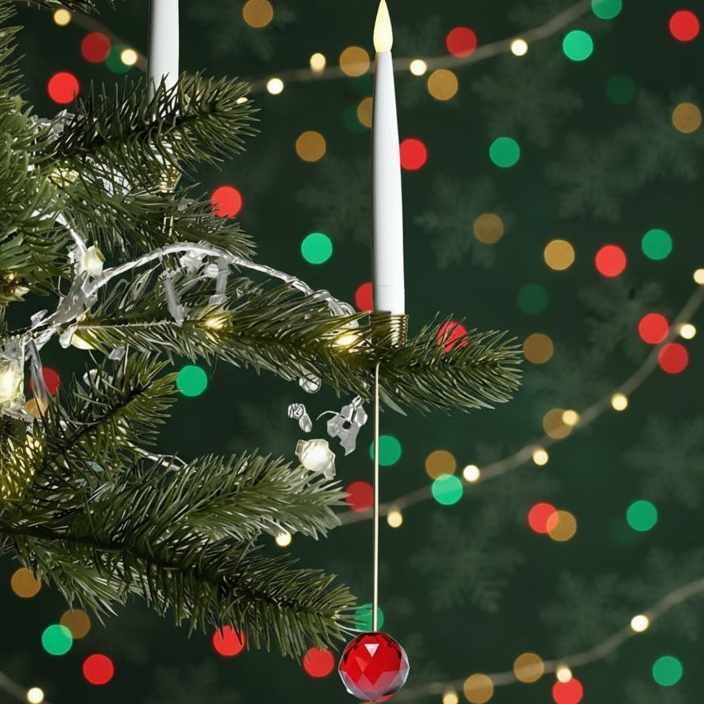 Skanto | LED lysestake sett uten flamme for juletre & festlige dekorasjoner