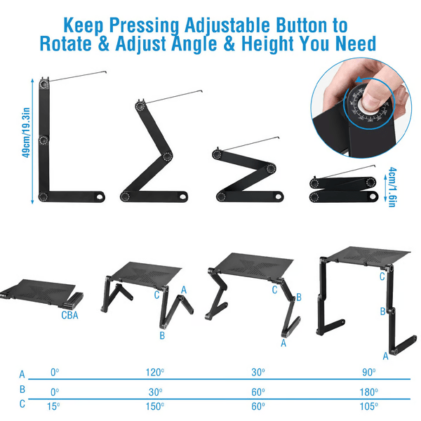 Laptopständer – Ergonomisk og höhenverstellbar für eine gesunde Haltung beim Arbeiten