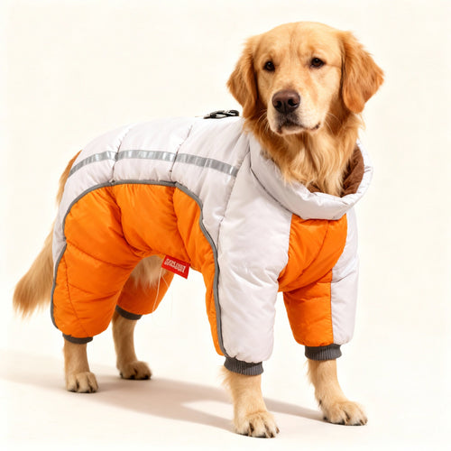 Varm og wasserdichte Winterjacke für Hunde mit reflektierenden Streifen
