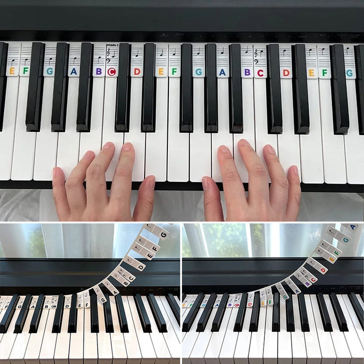 Skanto | Avtagbare piano-tastatur notetiketter