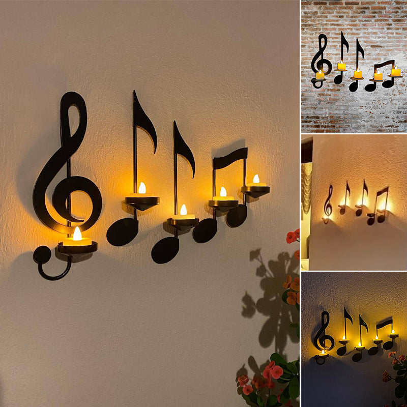 Skanto | Svart Musikknote Vegglampe