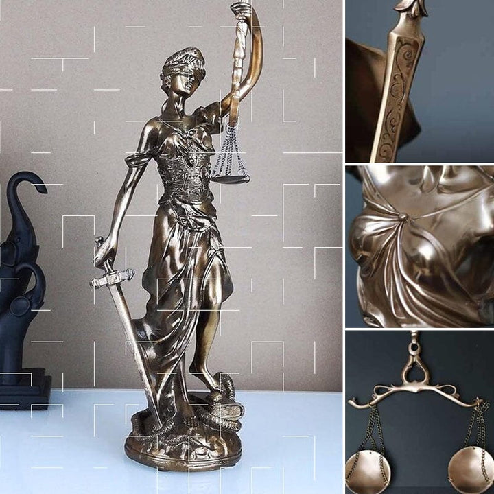 Gudsinnes av rettferdighet statue dekorasjon | Skanto
