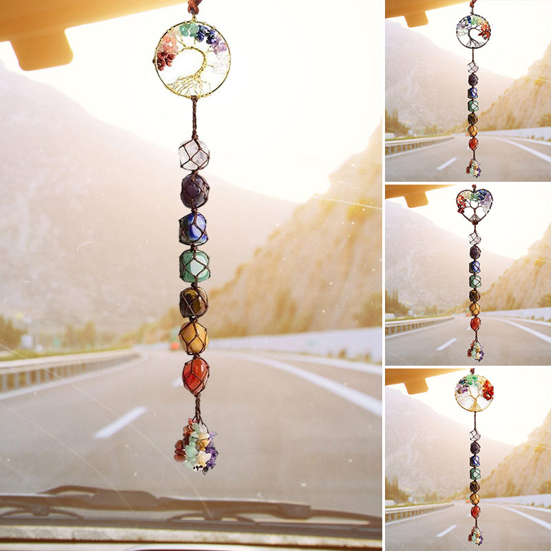 7 Chakra Stein Healing Crystal Tree of Life Dekorasjon | Skanto