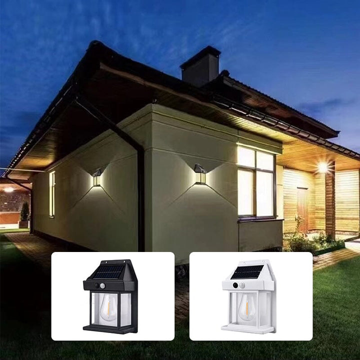 Skanto | Solar Wolfram Veggelys for Utendørs Bruk